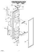 FREEZER DOOR PARTS Diagram and Parts List for CS25AFXKT04  Crosley Refrigerator