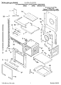 OVEN, LITERATURE Diagram and Parts List for KEMS378GWH3  KitchenAid Microwave Oven Combo