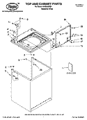 TOP AND CABINET PARTS Diagram and Parts List for RAS8333PQ1  Roper Washer