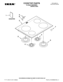 COOKTOP PARTS Diagram and Parts List for ISE630WS01  Whirlpool Range