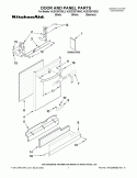 DOOR AND PANEL PARTS Diagram and Parts List for KUDC20CVBL2  KitchenAid Dishwasher
