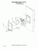 DISPENSER FRONT PARTS Diagram and Parts List for 7GI5FSAXVY2  Whirlpool Refrigerator