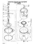 AGITATOR, BASKET AND TUB Diagram and Parts List for KAWE778BAL0  KitchenAid Washer