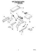 TOP VENTING PARTS Diagram and Parts List for KDRP462LSS05  KitchenAid Range