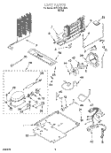 UNIT Diagram and Parts List for 2VET23DKJW01  Whirlpool Refrigerator
