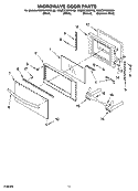 MICROWAVE DOOR PARTS, OPTIONAL PARTS Diagram and Parts List for KEMC378KWH03  KitchenAid Microwave Oven Combo