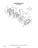 OVEN DOOR Diagram and Parts List for B9908B0  Roper Wall Oven