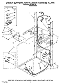 DRYER SUPPORT AND WASHER HARNESS PARTS Diagram and Parts List for MET3800TW0  Maytag Washer Dryer Combo