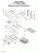 SHELF PARTS, OPTIONAL PARTS Diagram and Parts List for EB9FVBLVS00  Whirlpool Refrigerator