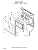 DOOR PARTS Diagram and Parts List for WFG524SLAW0  Whirlpool Range