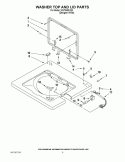 WASHER TOP AND LID PARTS Diagram and Parts List for WGT3300XQ0  Whirlpool Washer Dryer Combo
