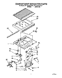 COMPARTMENT SEPARATOR Diagram and Parts List for RT18AKXAW01  Roper Refrigerator