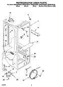 REFRIGERATOR LINER PARTS Diagram and Parts List for GS2SHAXMS00  Whirlpool Refrigerator