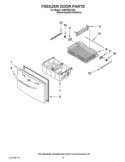 FREEZER DOOR PARTS Diagram and Parts List for GI6FDRXXY06  Whirlpool Refrigerator