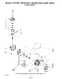 BRAKE, CLUTCH, GEARCASE, MOTOR AND PUMP Diagram and Parts List for LA7681XSW1  Whirlpool Washer
