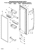 REFRIGERATOR DOOR PARTS Diagram and Parts List for GS2SHAXNL01  Whirlpool Refrigerator