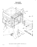 TUB , LITERATURE AND OPTIONAL Diagram and Parts List for DP3800XLW0  Whirlpool Dishwasher