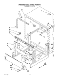 FRAME AND TANK Diagram and Parts List for KUDH23HY0  KitchenAid Dishwasher