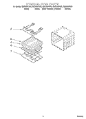 INTERNAL OVEN Diagram and Parts List for GMC305PDQ3  Whirlpool Microwave Oven Combo
