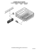 LOWER RACK PARTS Diagram and Parts List for KUDC10FXBL5  KitchenAid Dishwasher