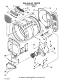 BULKHEAD PARTS Diagram and Parts List for CGM2751TQ3  Whirlpool Dryer