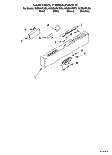 CONTROL PANEL PARTS Diagram and Parts List for KUDS01FLBL2  KitchenAid Dishwasher