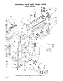 CONTROLS AND REAR PANEL Diagram and Parts List for LA7680XSW0  Whirlpool Washer