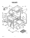 OVEN Diagram and Parts List for FGP357YW0  Roper Range