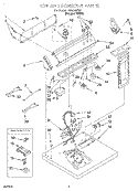 SECTION Diagram and Parts List for LER5848EQ0  Whirlpool Dryer