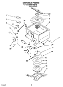 DRAWER PARTS Diagram and Parts List for KUDD01DSSS0  KitchenAid Dishwasher