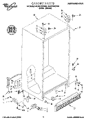 CABINET Diagram and Parts List for 8ED22DQXDW00  Whirlpool Refrigerator