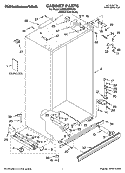 CABINET PARTS Diagram and Parts List for KSSO48FMX03  KitchenAid Refrigerator