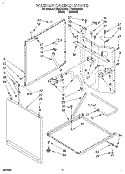 WASHER CABINET Diagram and Parts List for LTG6234AN2  Whirlpool Washer Dryer Combo