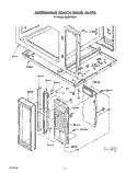 Part Location Diagram of 4164043 Whirlpool Oven Cavity (Also Order Caution Label (No.3) xxx