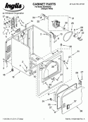 CABINET PARTS Diagram and Parts List for IED4400VQ1  Inglis Dryer