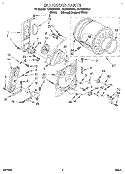 BULKHEAD Diagram and Parts List for TGDS680BW1  Estate Dryer
