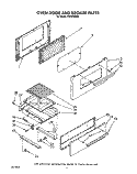 OVEN DOOR AND BROILER Diagram and Parts List for FGP310VW4  Roper Range