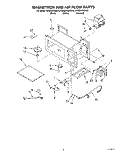 MAGNETRON AND AIR FLOW Diagram and Parts List for KHMS105BAL5  KitchenAid Microwave