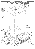 CABINET PARTS Diagram and Parts List for KSRK22XLBT00  KitchenAid Refrigerator