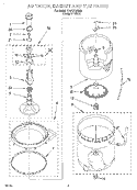 AGITATOR, BASKET AND TUB Diagram and Parts List for TAWS700EQ2  Estate Washer
