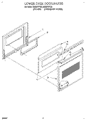 LOWER OVEN DOOR, OPTIONAL Diagram and Parts List for RB270PXYB2  Whirlpool Wall Oven