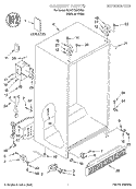 CABINET, LITERATURE Diagram and Parts List for 3XART730GW00  Whirlpool Refrigerator