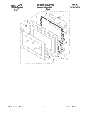 DOOR Diagram and Parts List for MT0061XBB0  Whirlpool Microwave
