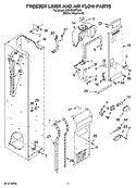 FREEZER LINER AND AIR FLOW PARTS Diagram and Parts List for KSSO36FTX02  KitchenAid Refrigerator