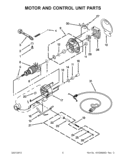 MOTOR AND CONTROL UNIT PARTS Diagram and Parts List for 5KSM160PSAAC0  KitchenAid Mixer