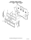 CONTROL PANEL PARTS Diagram and Parts List for WFE520C0AS0  Whirlpool Range