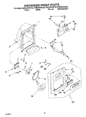 DISPENSER FRONT Diagram and Parts List for KSRS25CKWH02  KitchenAid Refrigerator
