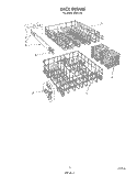 RACK Diagram and Parts List for 8585L30  Roper Dishwasher