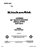 COVER Diagram and Parts List for KEBS146WBL0  KitchenAid Wall Oven
