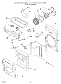 AIR FLOW AND CONTROL Diagram and Parts List for ACS072XG0  Whirlpool Air Conditioner